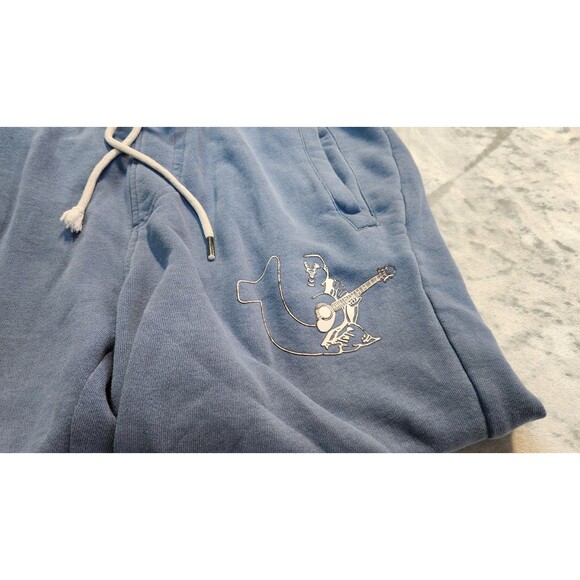 True Religion Men's Size Small Sky Blue World Tour Jogger Sweatpants - Picture 2 of 10
